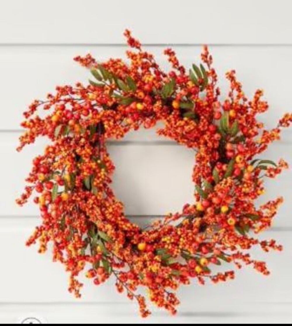 NEW Balsam Hill Fall Berry Foliage Orange